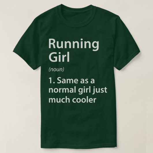 Laufende Mädchendefinition T-Shirt (Design vorne)