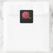 Laufende Männer Quadratischer Aufkleber (Tasche)