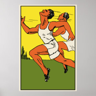 Laufende Meisterschaftsanzeige der Retro Bahn Poster