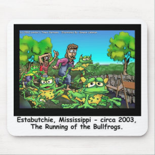 Laufende Ochsenfrösche Lustige Geschenke/Sammelobj Mousepad