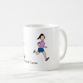 Laufende Paare - personalisierte Cartoon-Tasse Kaffeetasse (VorderseiteRechts)