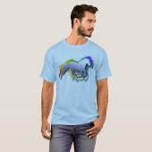 laufende Pferde 3D T-Shirt (Vorne ganz)