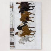 Laufende Pferde auf der Hideout Ranch Puzzle (Vertikal)