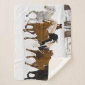 Laufende Pferde auf der Hideout Ranch Sherpadecke (Vorderseite)