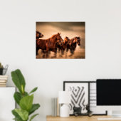 Laufende Pferde Poster (Heimbüro)