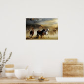 Laufende Pferde Poster (Küche)