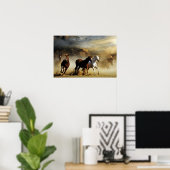 Laufende Pferde Poster (Heimbüro)