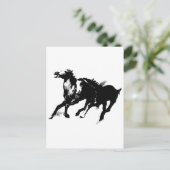 Laufende Pferde Postkarte (Stehend Vorderseite)