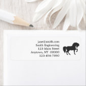 Laufende Pferde-Silhouette - Hintergrundfarbe ausw (Insitu)