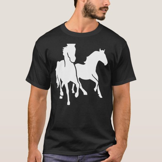 Laufende Pferde T-Shirt (Vorderseite)