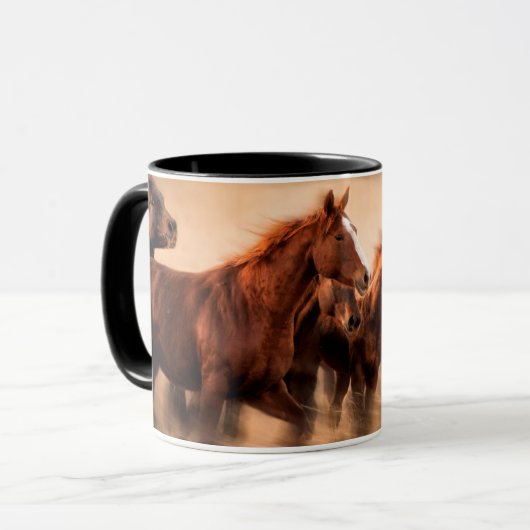 Laufende Pferde Tasse (Vorderseite Links)