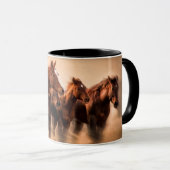 Laufende Pferde Tasse (VorderseiteRechts)