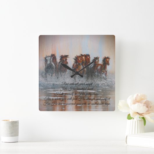 Laufende Pferde Wall Uhr (Zuhause)