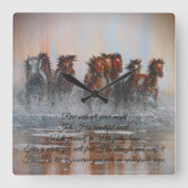 Laufende Pferde Wall Uhr (Vorderseite)