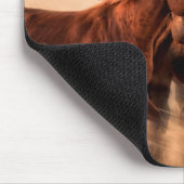 Laufende Pferde, Weichheit und fliegende Mähne Mousepad (Ecke)