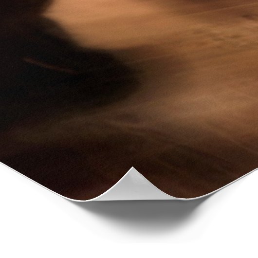 Laufende Pferde, Weichheit und fliegende Mähne Poster (Ecke)