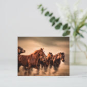 Laufende Pferde, Weichheit und fliegende Mähne Postkarte (Stehend Vorderseite)