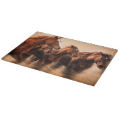 Laufende Pferde, Weichheit und fliegende Mähne Schneidebrett (Ecke)