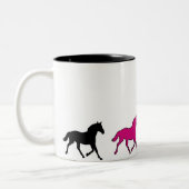 Laufende Pferde Zweifarbige Tasse (Links)