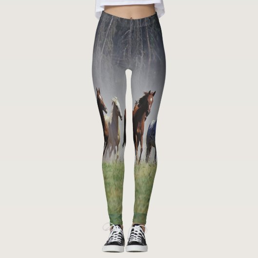 Laufende PferdeLeggings Leggings (Vorderseite)