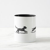Laufende portugiesische Wasser-HundeTasse Tasse (Zentrum)