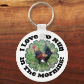 Laufende Rooster-Schlüsselkette Schlüsselanhänger (Vorderseite)