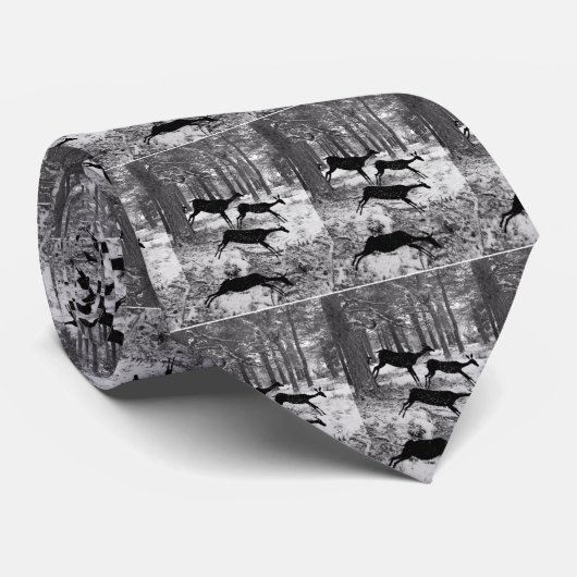 Laufende Rotwild Krawatte (Gerollt)