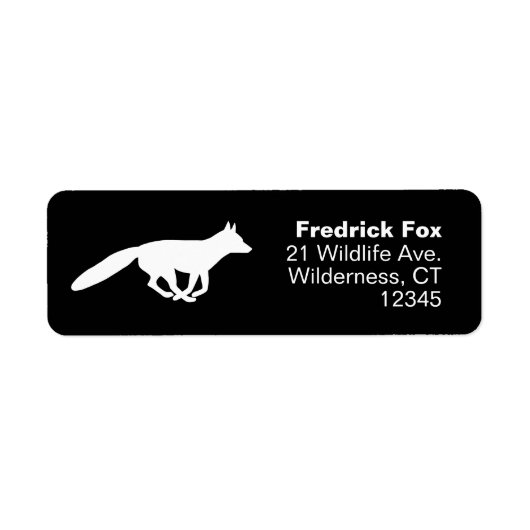 Laufende Rücksendeadresse der White Fox-Silhouette (Vorne)