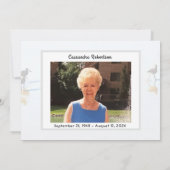 Laufende Sandpieper-Anzeige über den Tod Ankündigung (Rückseite)