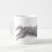 Laufende schäbige schwarze Terrier-Tasse Kaffeetasse (Vorderseite Links)