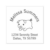 Laufende Schweineblatt-Schweineblattadresse Permastempel (Design)