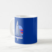 Laufende Segelboot 470 onedesign olympische Klasse Kaffeetasse (Vorderseite Links)