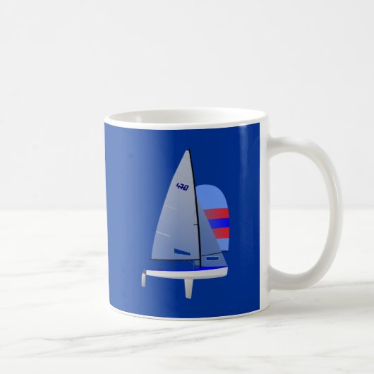 Laufende Segelboot 470 onedesign olympische Klasse Kaffeetasse (Rechts)
