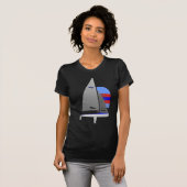 Laufende Segelboot 470 onedesign olympische Klasse T-Shirt (Vorne ganz)