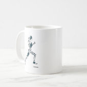 Laufende Silhouette - mit Blumen Kaffeetasse (Vorderseite Links)