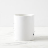 Laufende Silhouette - mit Blumen Kaffeetasse (Mittel)