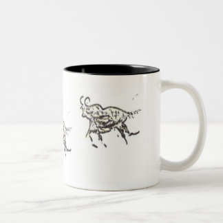 Laufende Stiere Zweifarbige Tasse