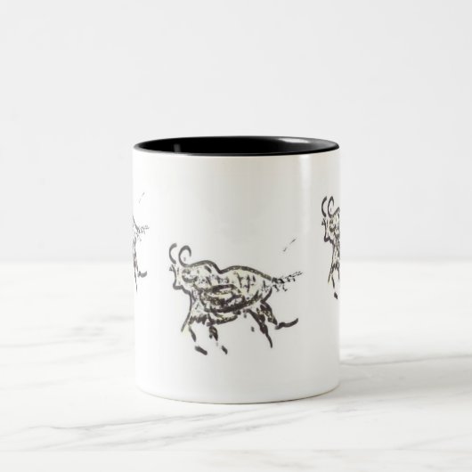 Laufende Stiere Zweifarbige Tasse (Mittel)