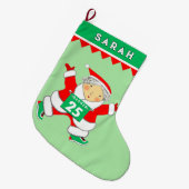 Laufende Strecke und Feld Großer Weihnachtsstrumpf (Vorderansicht (hängend))