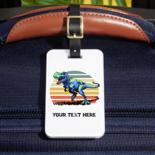 Laufende T-Rex-Gepäckmarke Gepäckanhänger