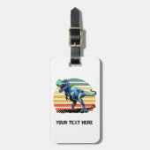 Laufende T-Rex-Gepäckmarke Gepäckanhänger (Vorderseite vertikal)