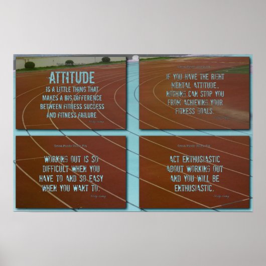 Laufende Track Motivation! Poster (Vorne)