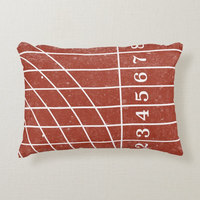 Laufende Track Sports Themed Throw Kissen (Vorderseite)