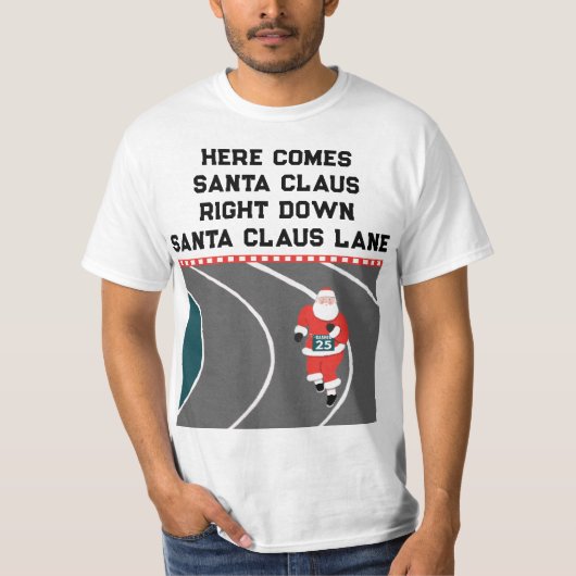 Laufende Track- und Field Christmas T - Shirt (Vorderseite)
