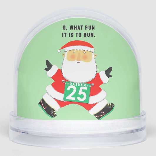 Laufende Track- und Field Holiday-Geschenke Schneekugeln (Vorderseite)