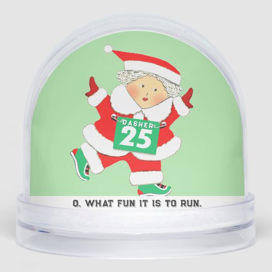 Laufende Track- und Field Holiday-Geschenke Schneekugeln (Vorderseite)