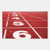 Laufende Trackaufkleber Rechteckiger Aufkleber (Vorderseite)