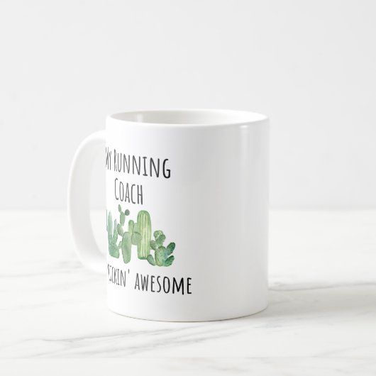 Laufende Trainergeschenke Idee Kaffeetasse (Vorderseite Links)