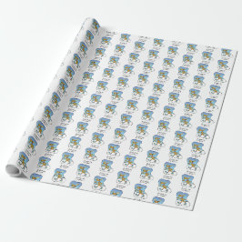 Laufende Übung Rentierweihnachtsfest Geschenkpapier
