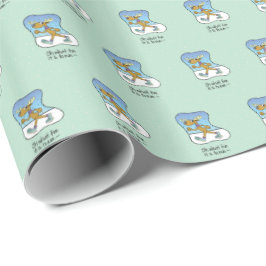 Laufende Übung Rentierweihnachtsfest Geschenkpapier